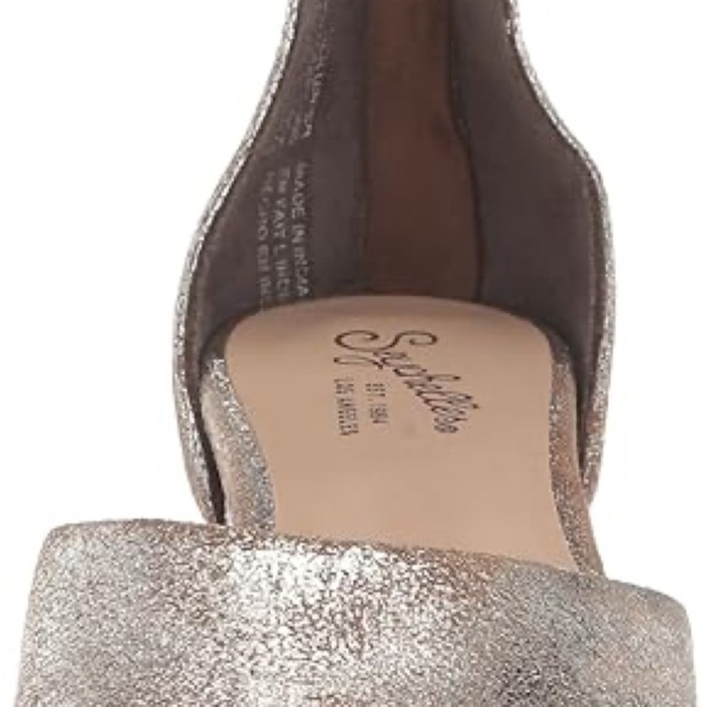 Seychelles Metallic Silver Pointed-Toe Ankle-Strap Flats - Picture 5 of 7